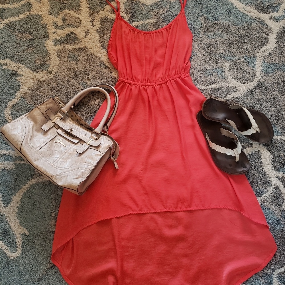 Coral Strappy Sundress